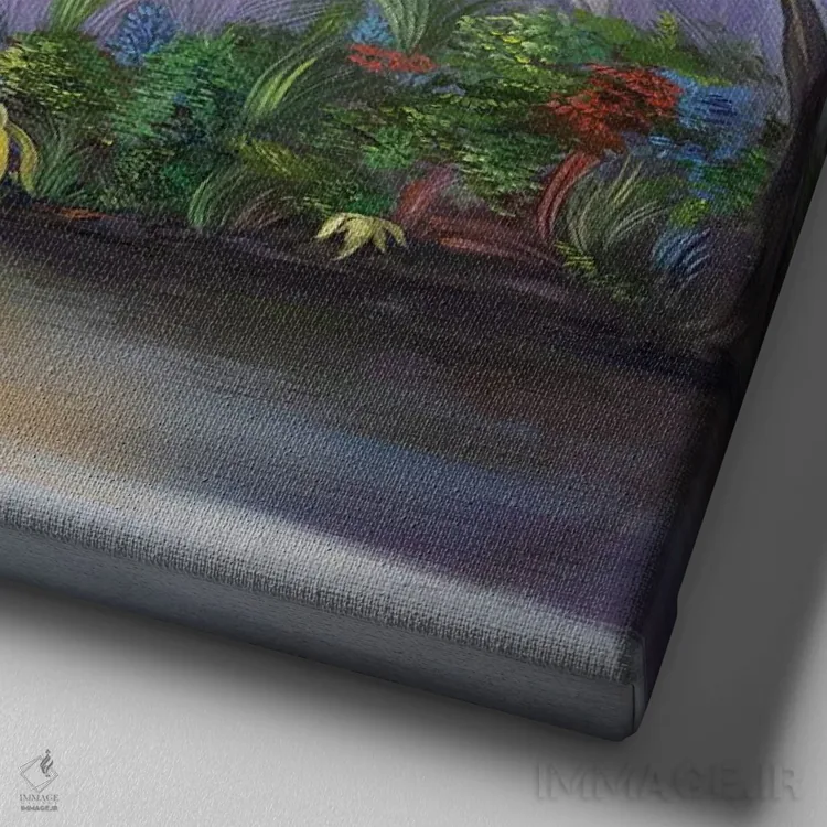 تابلو تداوم اثر آکینتایو آکینتوبی - نمای نزدیک بافت بوم