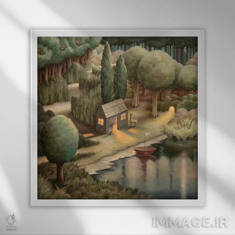 تابلو خلیج ماه ستاره اثر آنتوانت کلی - نمای قابدار سفید