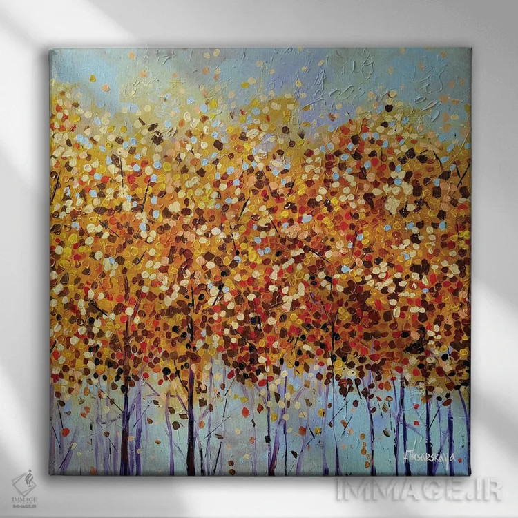 تابلو پاییز اثر آلیاکساندرا تسسارسکایا - نمای روبهرو روی دیوار