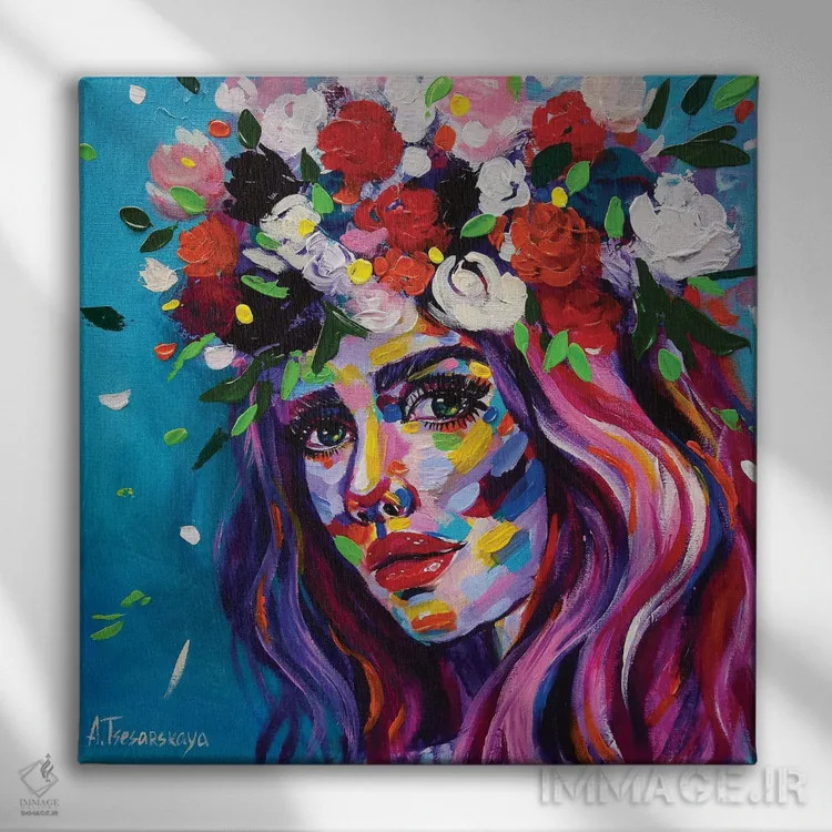 تابلو فرکانس اثر آلیاکساندرا تسسارسکایا - نمای روبهرو روی دیوار