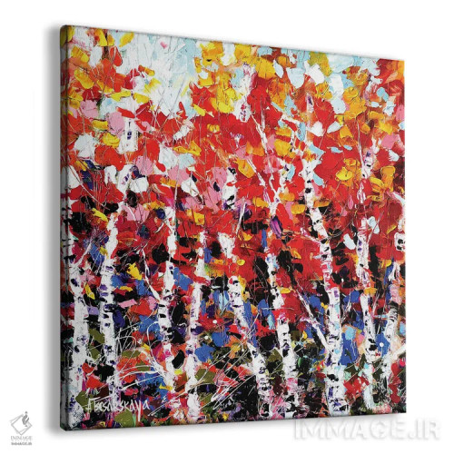 تابلو جنگل پاییزی ۱ اثر آلیاکساندرا تسسارسکایا - نمای پرسپکتیو محصول