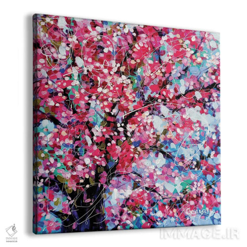تابلو درخت شکوفه گیلاس اثر آلیاکساندرا تسسارسکایا - نمای پرسپکتیو محصول