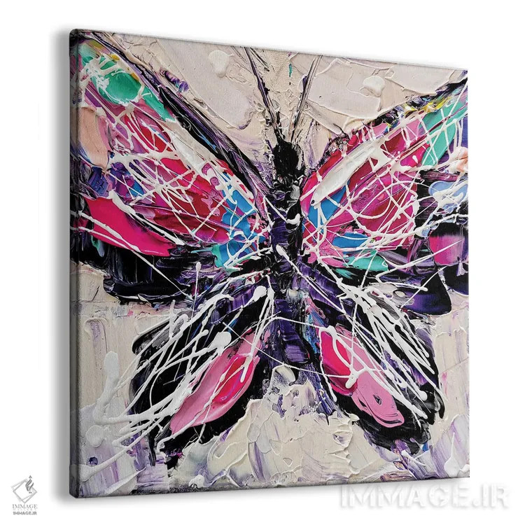 تابلو زندگی پروانه ۱ اثر آلیاکساندرا تسسارسکایا - نمای پرسپکتیو محصول