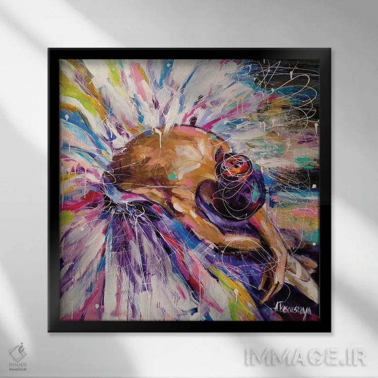 تابلو رقاص باله اثر آلیاکساندرا تسسارسکایا - نمای قابدار مشکی