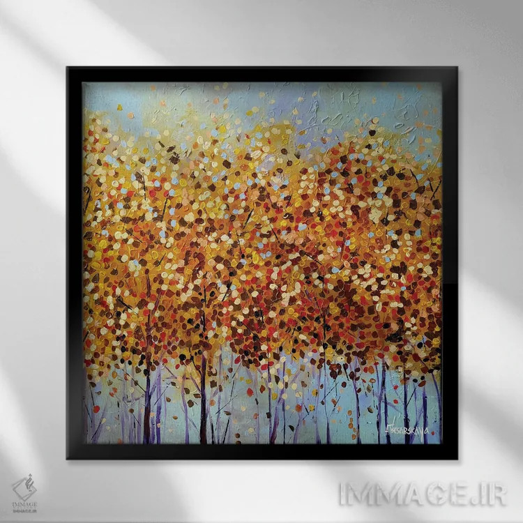 تابلو پاییز اثر آلیاکساندرا تسسارسکایا - نمای قابدار مشکی