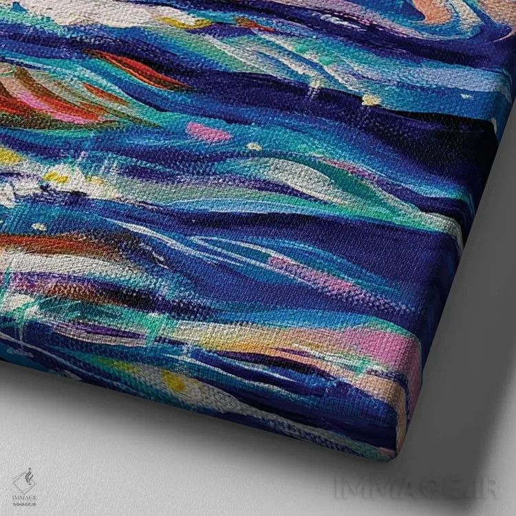 تابلو درخشش اثر آلیاکساندرا تسسارسکایا - نمای نزدیک بافت بوم