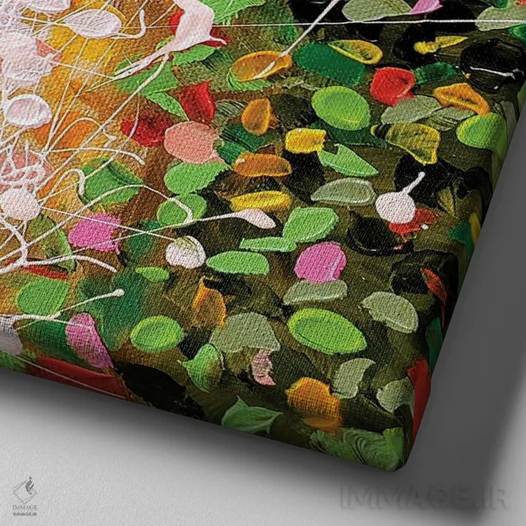 تابلو حس تابستانی ۱ اثر آلیاکساندرا تسسارسکایا - نمای نزدیک بافت بوم