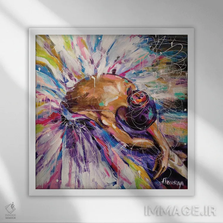 تابلو رقاص باله اثر آلیاکساندرا تسسارسکایا - نمای قابدار سفید