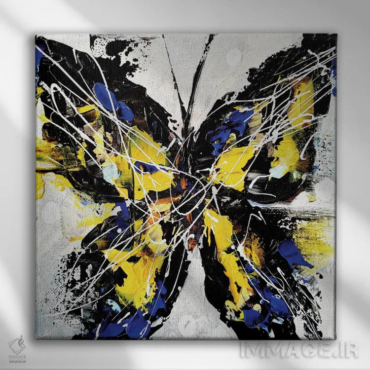 تابلو زندگی پروانه ۴ اثر آلیاکساندرا تسسارسکایا - نمای روبهرو روی دیوار