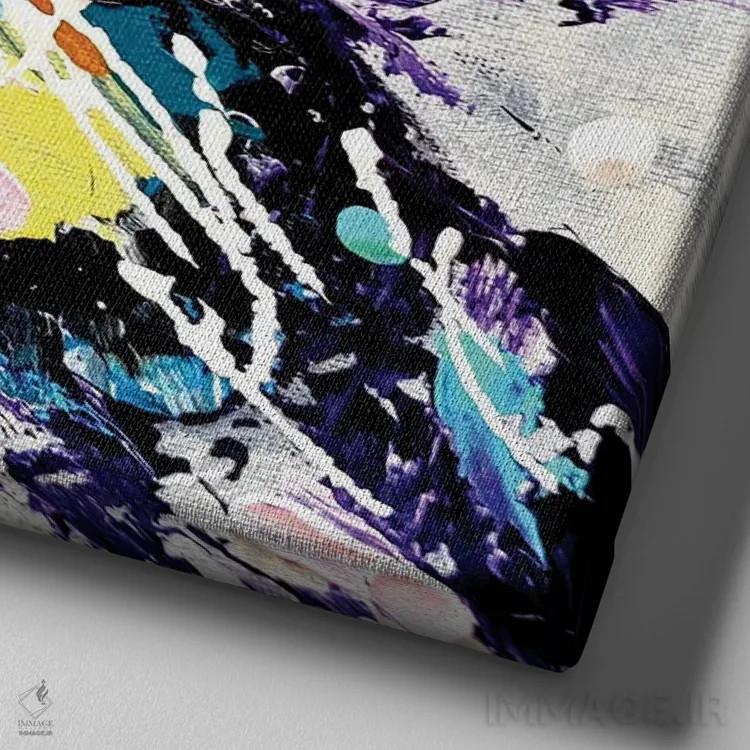 تابلو زندگی پروانه ۲ اثر آلیاکساندرا تسسارسکایا - نمای نزدیک بافت بوم