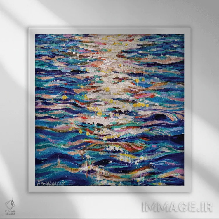 تابلو درخشش اثر آلیاکساندرا تسسارسکایا - نمای قابدار سفید