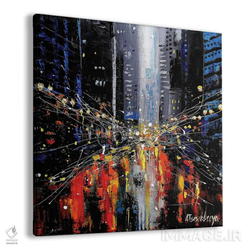 تابلو نیویورک در شب اثر آلیاکساندرا تسسارسکایا - نمای پرسپکتیو محصول