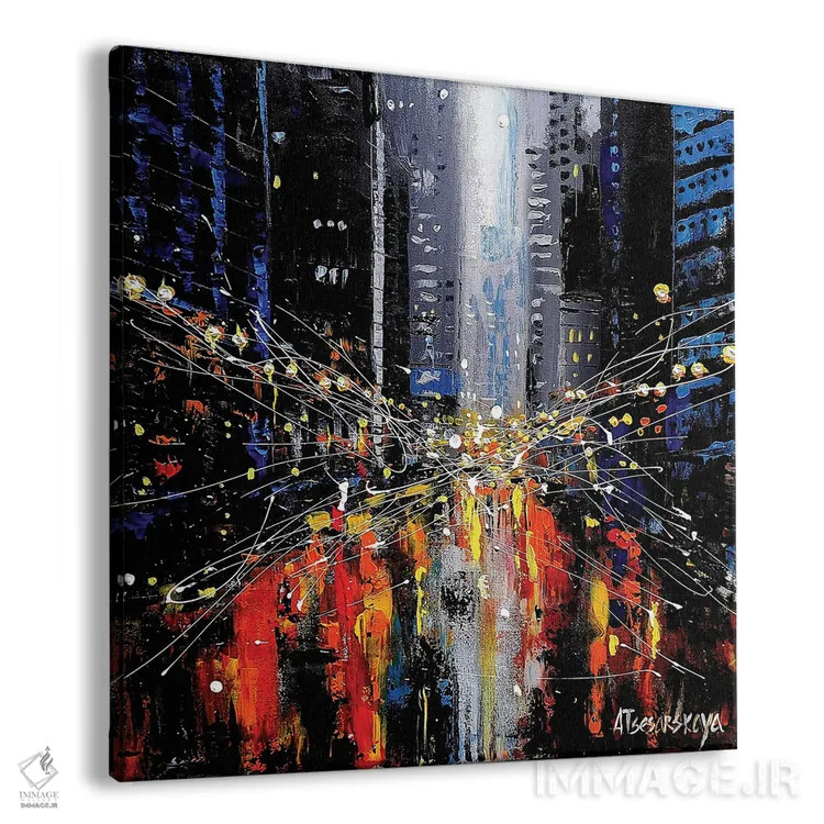 تابلو نیویورک در شب اثر آلیاکساندرا تسسارسکایا - نمای پرسپکتیو محصول