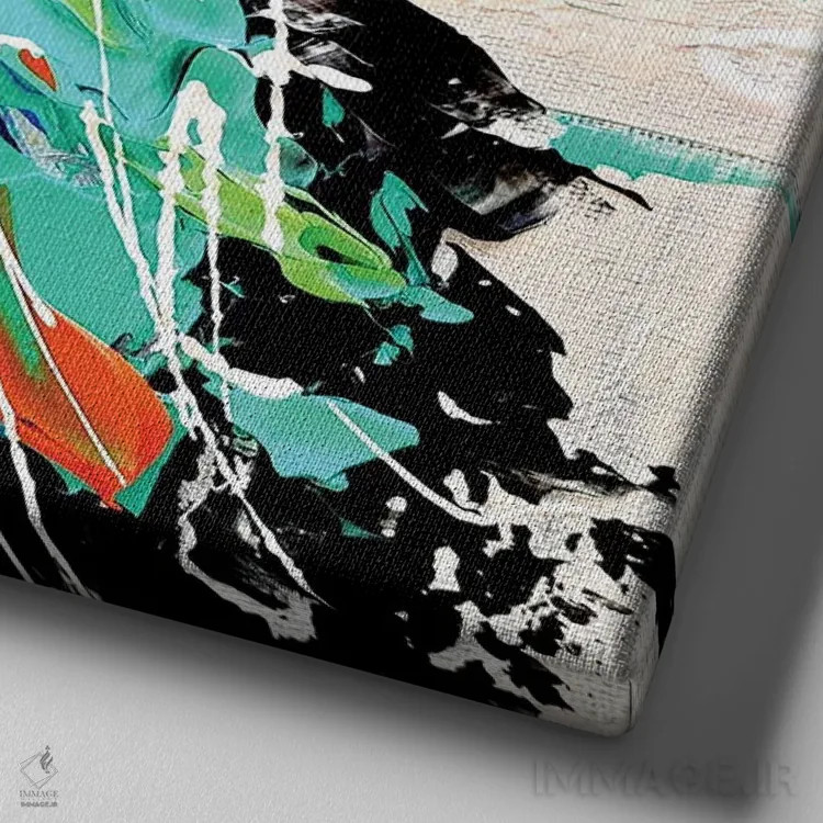 تابلو زندگی پروانه ۵ اثر آلیاکساندرا تسسارسکایا - نمای نزدیک بافت بوم