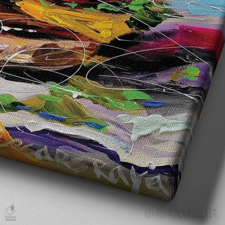 تابلو همبرگر اثر آلیاکساندرا تسسارسکایا - نمای نزدیک بافت بوم