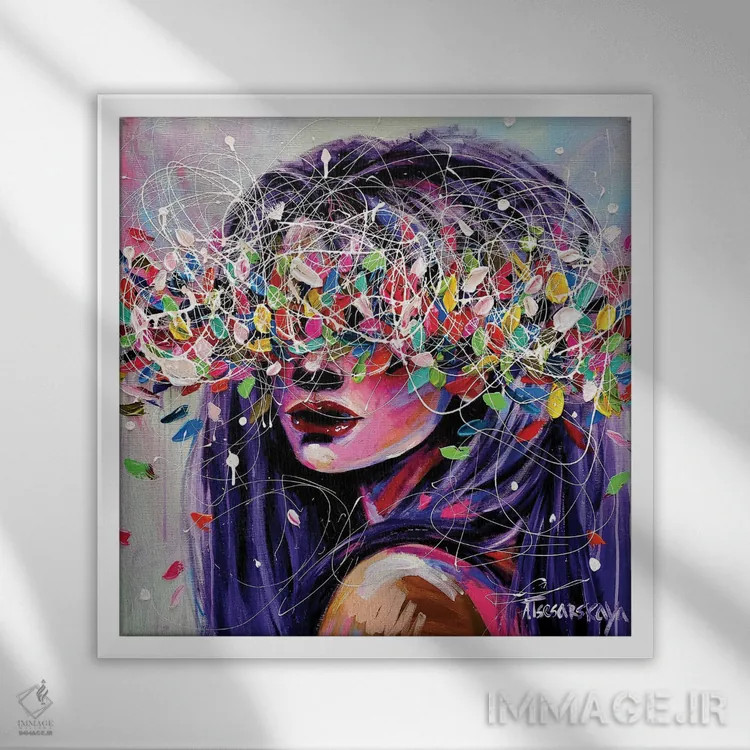 تابلو شگفتانگیز اثر آلیاکساندرا تسسارسکایا - نمای قابدار سفید