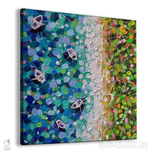 تابلو بهشت تابستانی با قایقهای بادبانی اثر آلیاکساندرا تسسارسکایا - نمای پرسپکتیو محصول