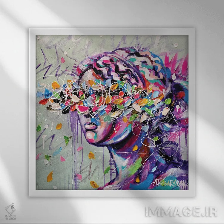 تابلو ونوس میلو اثر آلیاکساندرا تسسارسکایا - نمای قابدار سفید