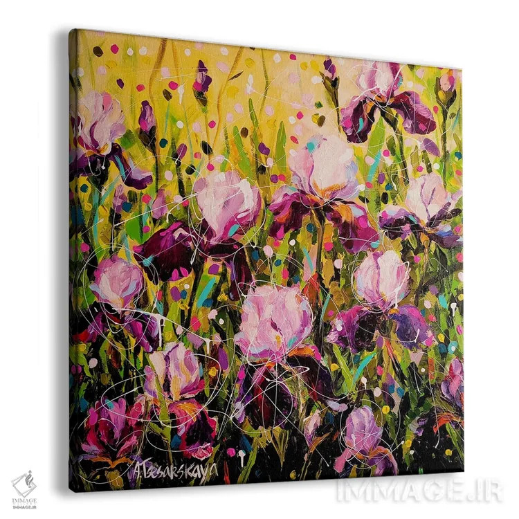 تابلو مزرعهٔ زنبق اثر آلیاکساندرا تسسارسکایا - نمای پرسپکتیو محصول