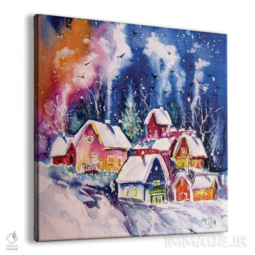 تابلو روستای یخزده ۲ اثر آنا بریجیتا کوواچ - نمای پرسپکتیو محصول