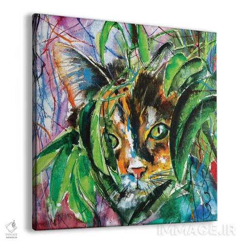 تابلو گربهٔ بازیگوش اثر آنا بریجیتا کوواچ - نمای پرسپکتیو محصول