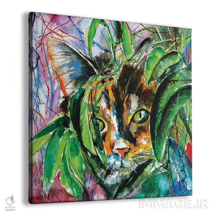 تابلو گربهٔ بازیگوش اثر آنا بریجیتا کوواچ - نمای پرسپکتیو محصول