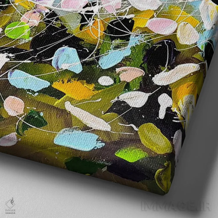 تابلو صبح تابستانی اثر آلیاکساندرا تسسارسکایا - نمای نزدیک بافت بوم