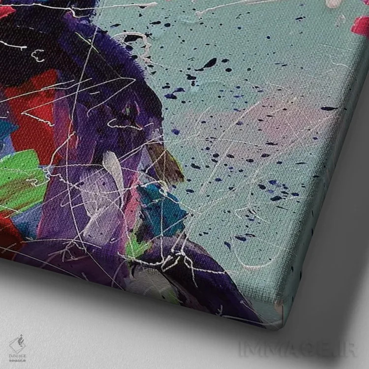 تابلو شاهزادهخانم اثر آلیاکساندرا تسسارسکایا - نمای نزدیک بافت بوم