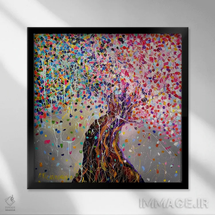 تابلو درخت زندگی اثر آلیاکساندرا تسسارسکایا - نمای قابدار مشکی