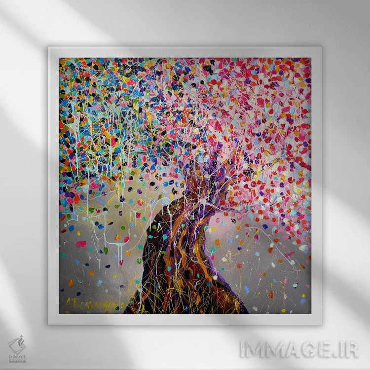 تابلو درخت زندگی اثر آلیاکساندرا تسسارسکایا - نمای قابدار سفید