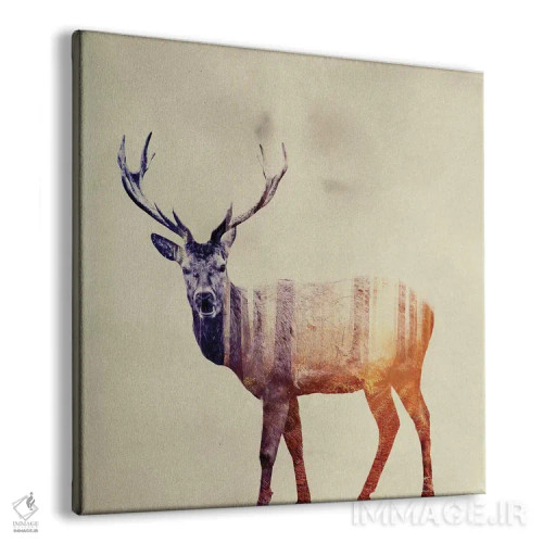 تابلو گوزن I اثر آندریاس لیه - نمای پرسپکتیو محصول