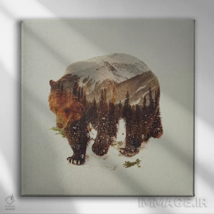 تابلو خرس I اثر آندریاس لیه - نمای روبهرو روی دیوار