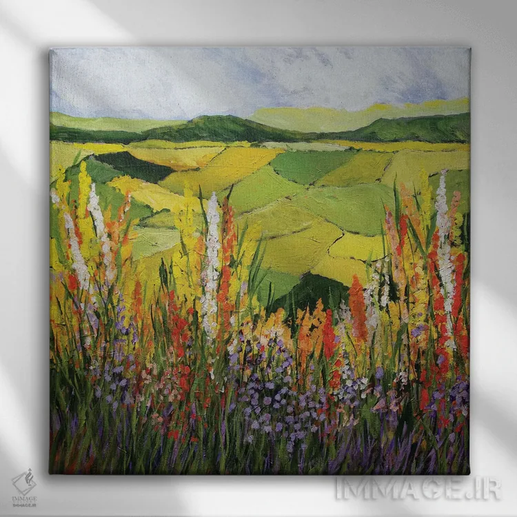 تابلو درهام چه سبز است اثر آلن فریدلندر - نمای روبهرو روی دیوار