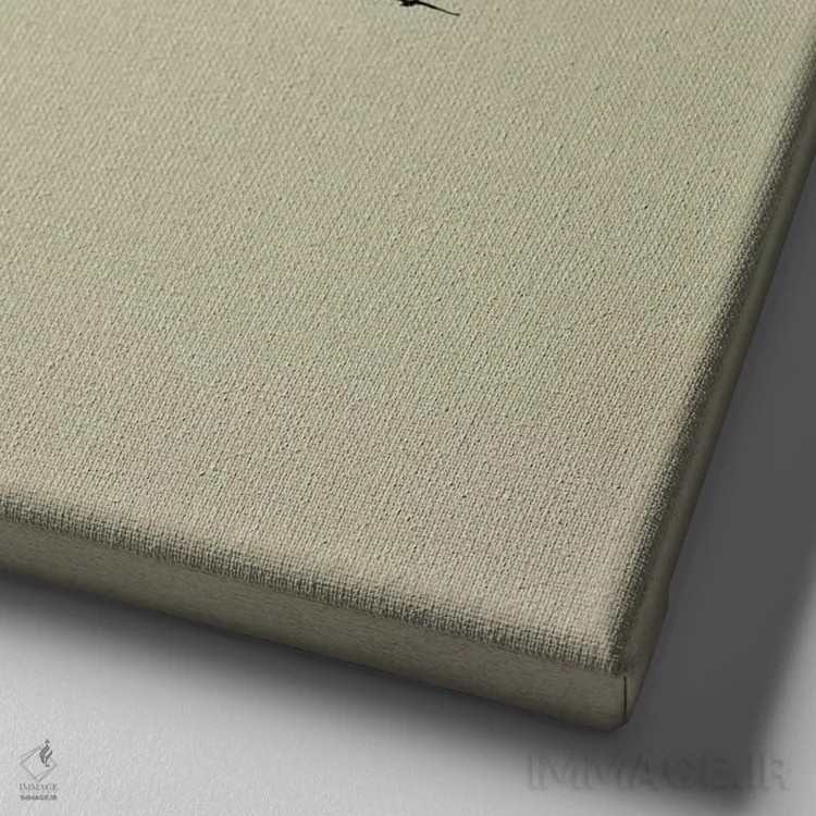 تابلو قدم زدن آرام اثر آندریاس لیه - نمای نزدیک بافت بوم