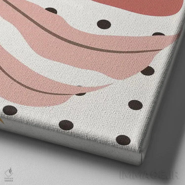 تابلو برگ مانسترا رنگارنگ اثر آلیسا گالیتسینا - نمای نزدیک بافت بوم