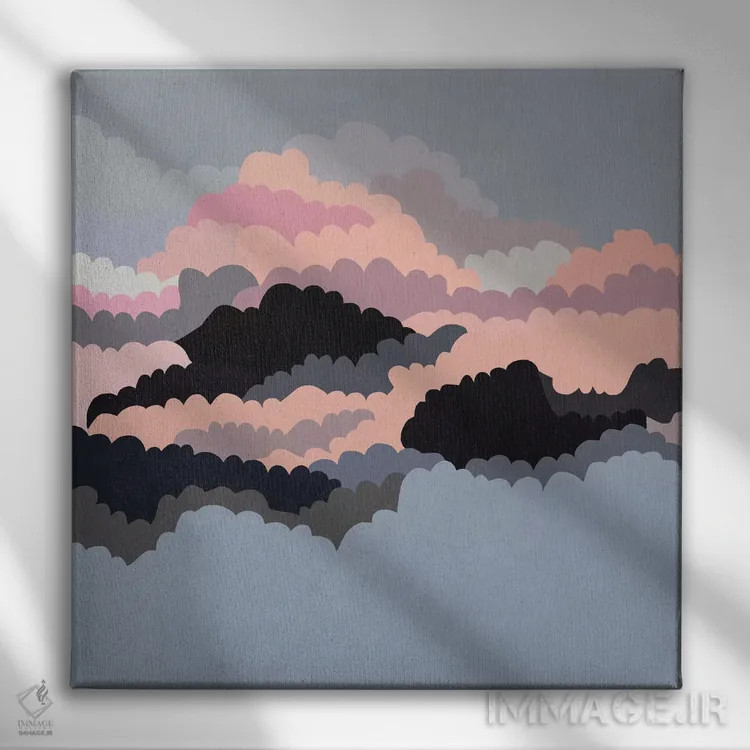 تابلو ابرهای غروب جادویی در آسمان اثر آلیسا گالیتسینا - نمای روبهرو روی دیوار