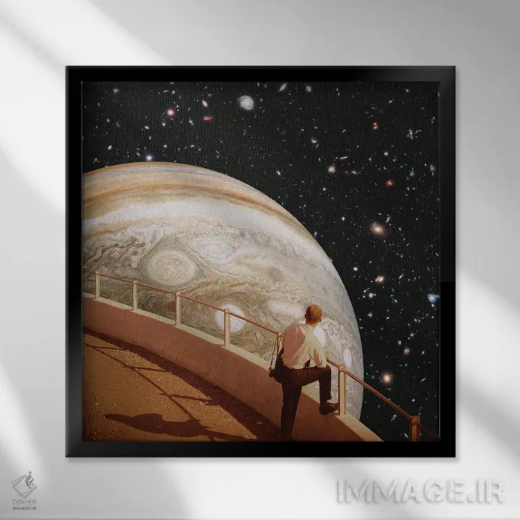 تابلو سیاره اثر آندریاس لیه - نمای قابدار مشکی