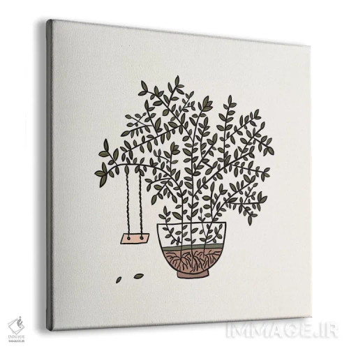 تابلو حیاط گلدانی اثر آلیسا گالیتسینا - نمای پرسپکتیو محصول