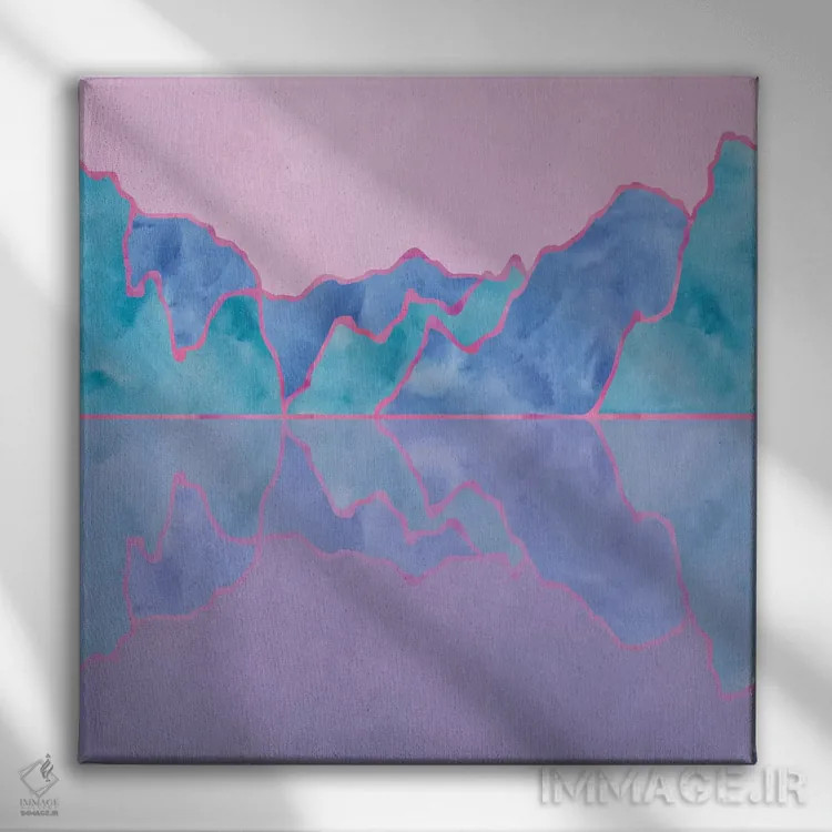 تابلو انعکاس کوه در آب اثر آلیسا گالیتسینا - نمای روبهرو روی دیوار