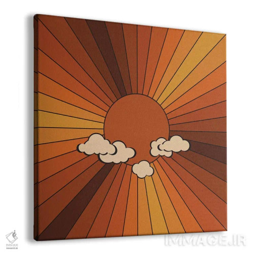 تابلو آفتاب رترو اثر آلیسا گالیتسینا - نمای پرسپکتیو محصول