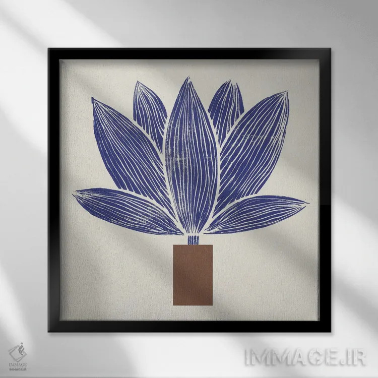 تابلو شکوفهٔ غولپیکر اثر آلیسا گالیتسینا - نمای قابدار مشکی