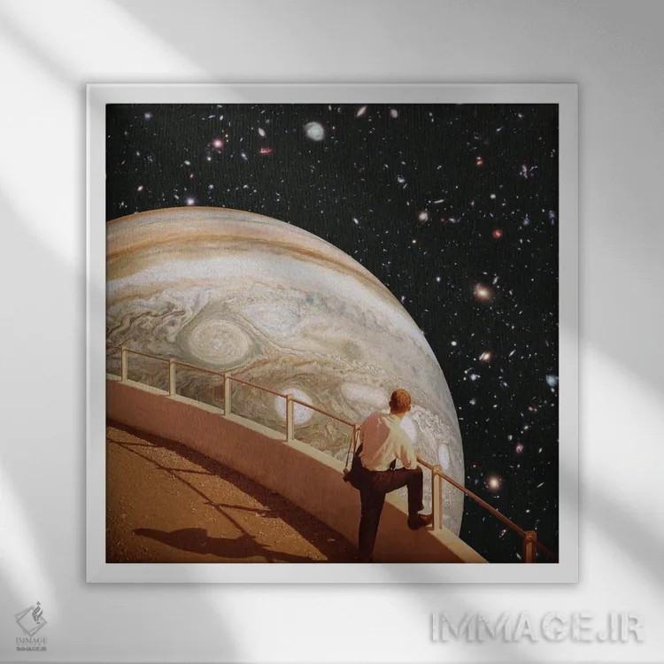 تابلو سیاره اثر آندریاس لیه - نمای قابدار سفید