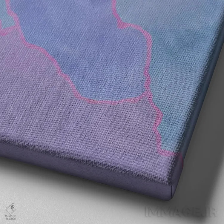 تابلو انعکاس کوه در آب اثر آلیسا گالیتسینا - نمای نزدیک بافت بوم