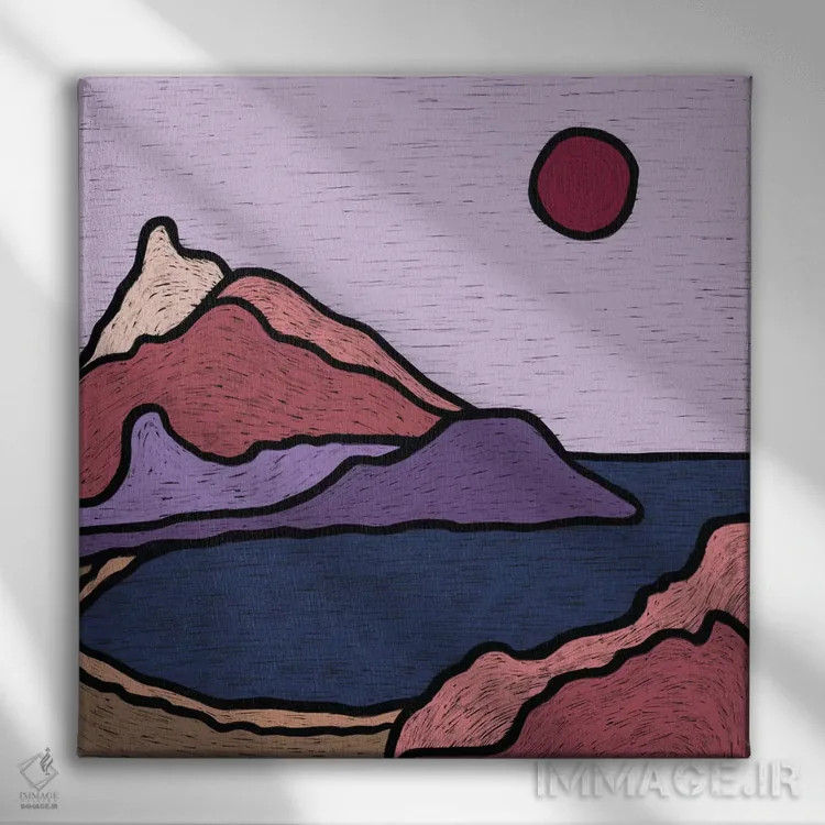 تابلو نمای دریا اثر آلیسا گالیتسینا - نمای روبهرو روی دیوار