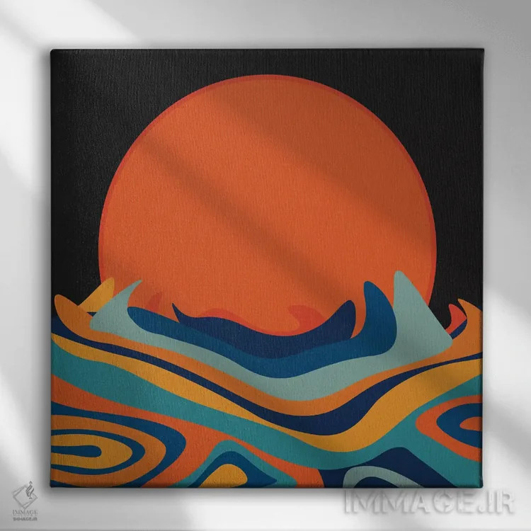 تابلو ماه خونین اثر آلیسا گالیتسینا - نمای روبهرو روی دیوار