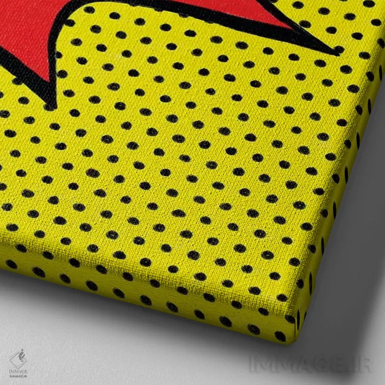 تابلو پوف! اثر آلیسا گالیتسینا - نمای نزدیک بافت بوم