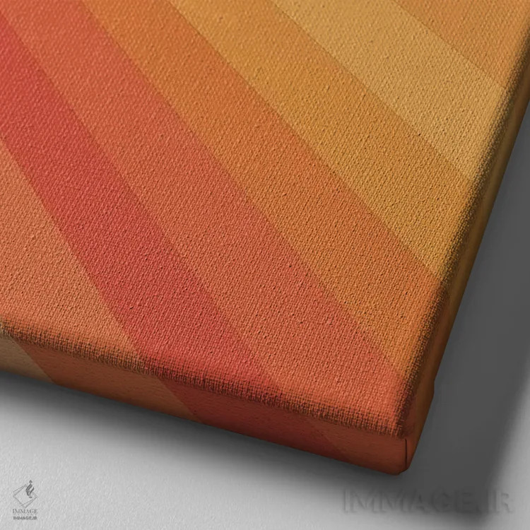 تابلو پرتوهای خورشید رترو دهه ۷۰ اثر آلیسا گالیتسینا - نمای نزدیک بافت بوم