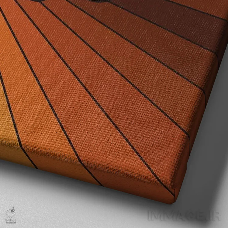 تابلو آفتاب رترو اثر آلیسا گالیتسینا - نمای نزدیک بافت بوم