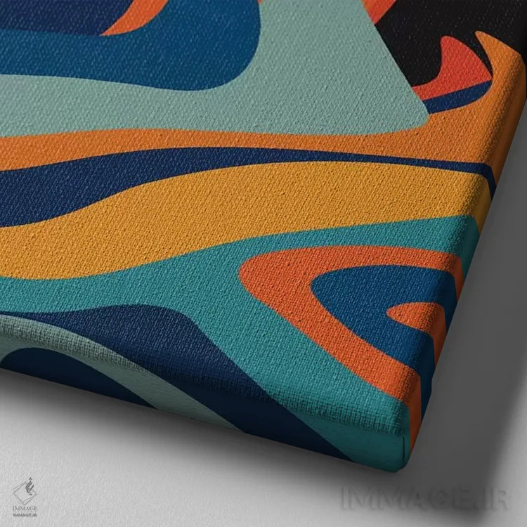 تابلو ماه خونین اثر آلیسا گالیتسینا - نمای نزدیک بافت بوم