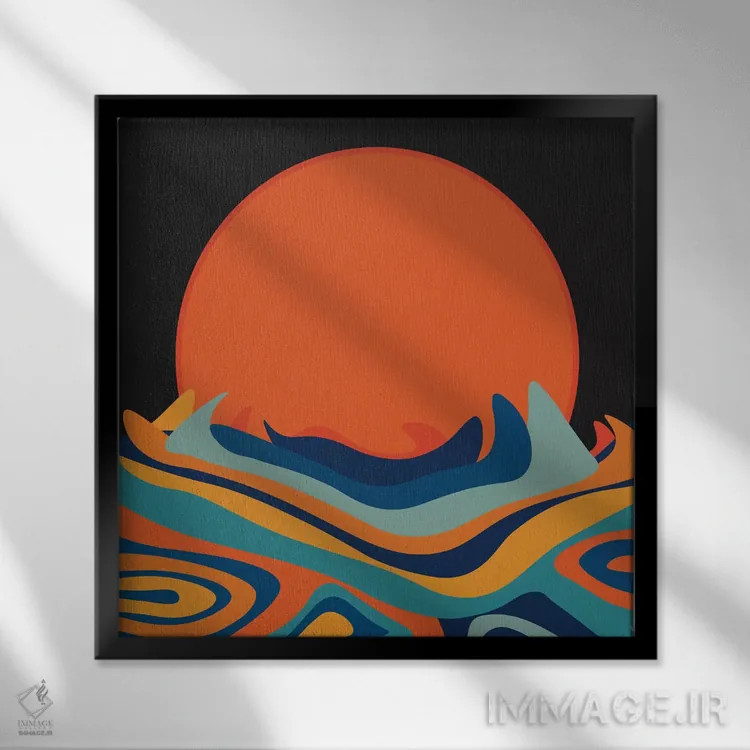 تابلو ماه خونین اثر آلیسا گالیتسینا - نمای قابدار مشکی